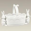 Oval Basket W/Attached rabbits　　C6689