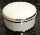 Gold banded round box
