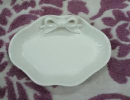 Candy dish with bow　　リボン皿　　C7462