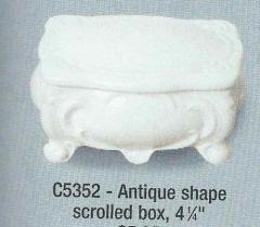 Antique shape scrolled box