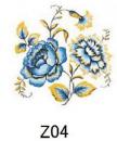 Blue Floral 　With　Gold　Trim  AG57408