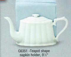 Teapot shape napkin holder.   C 6351