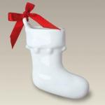 Ornament, Stocking Shape, with red ribbon