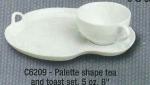 Pallet　shape　tea　and　toast　set