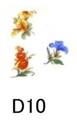 Traditional Flowers Meissen Style　D10　小花3種×6