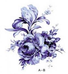 Blue　Flowers　　5023　B