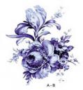 Blue　Flowers　　5023　B