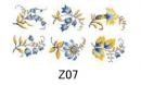 Blue Floral with Gold Trim  AG57408