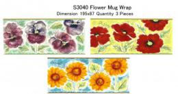 Flower Mug　Wrap　　3柄　セット