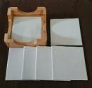 Set of 6 coasters with wood holder　アウトレット