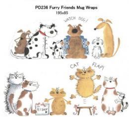 Furry  Friends  Mug  Wrap　　2枚セット