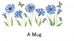 Flora  l Corn Flower  矢車草　Mug用