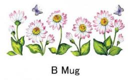 Floral   Daisy  Mug用
