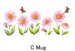 Floral  Michaelmas Daisy  Mug
