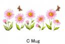Floral  Michaelmas Daisy  Mug