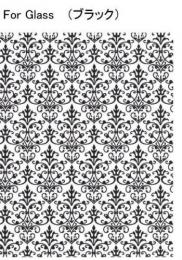 Damask Black ガラス用　A4