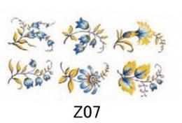 Blue Flower With Gold Trim