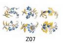 Blue Flower With Gold Trim