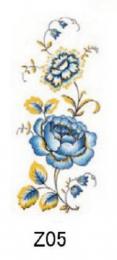 Blue Floral 　With　Gold　Trim  AG57408