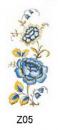Blue Floral 　With　Gold　Trim  AG57408