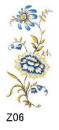 Blue Floral 　With　Gold　Trim　　AG57408