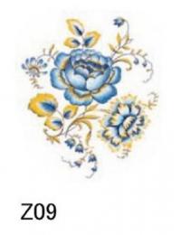 Blue Floral 　With　Gold　Trim  AG57408