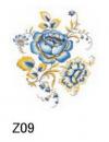 Blue Floral 　With　Gold　Trim  AG57408