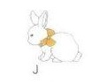 Rabbits 1匹 イエローリボン  8コ