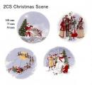  Christmas Scene ラウンドタイプ4柄セット