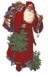 Santa With Toys　Victorian Christmas