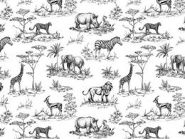 Safari-Toile  Black/blue