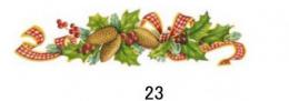 Christmas borders　A57397　パインコーン
