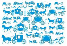Wagon　 馬車　ブルー