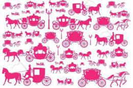 Wagon　 馬車　ピンク