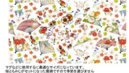 Fan 　 扇と四季の花　　A6002